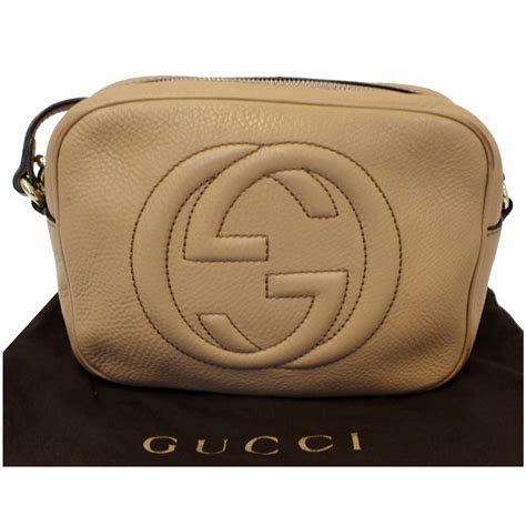 gucci beige monogram crossbody bag|authentic Gucci soho crossbody bag.